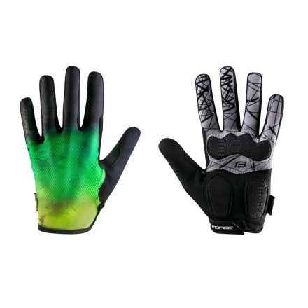 rukavice FORCE MTB CORE letní, fluo-zelené XXL