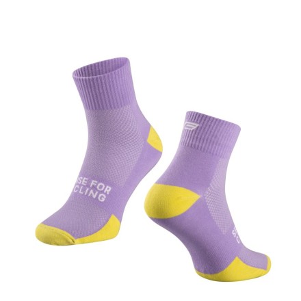 ponožky FORCE EDGE, fialovo-fluo L-XL/42-46