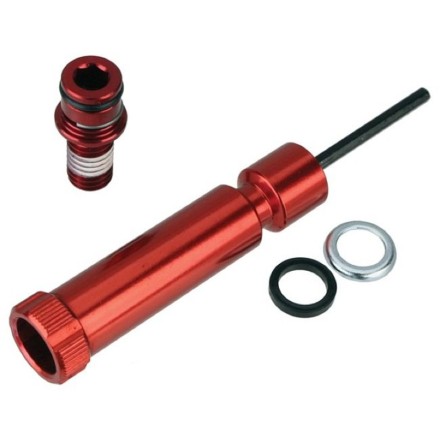 Rebound Adjuster Knob/Bolt Kit, Aluminum Red Long