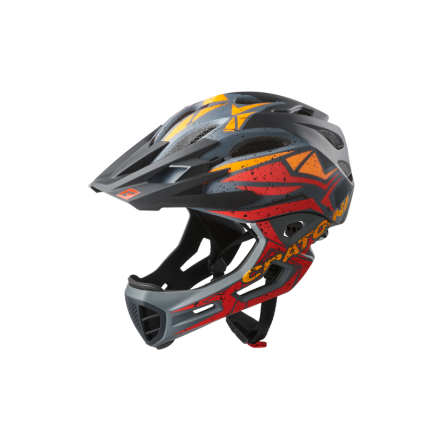 Cratoni C-MANIAC Pro - black-red-orange matt L-XL (58-61cm) 2021