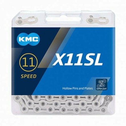 řetěz KMC X-11 Super Light stříbrný v krabičce 118 čl.