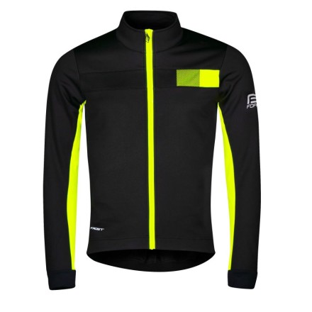 bunda F FROST softshell zimní, černo-fluo L