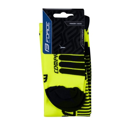 ponožky F COMPRESS, fluo-cerné L-XL/42-47