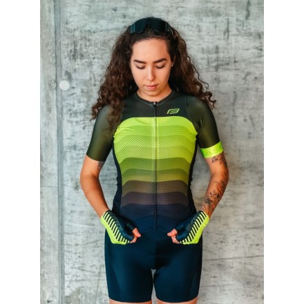 dres F ASCENT LADY kr. rukáv, zeleno-fluo XXL