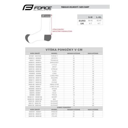 ponožky FORCE TRACE, žluto-bílé L-XL/42-47