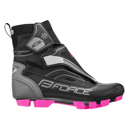 tretry zimní FORCE MTB ICE21 LADY, černo-růž 37