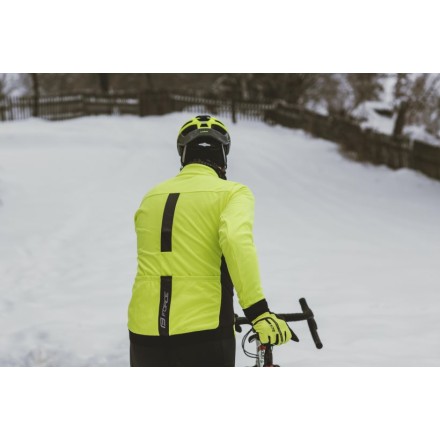 bunda F FROST softshell zimní, fluo-černá XS