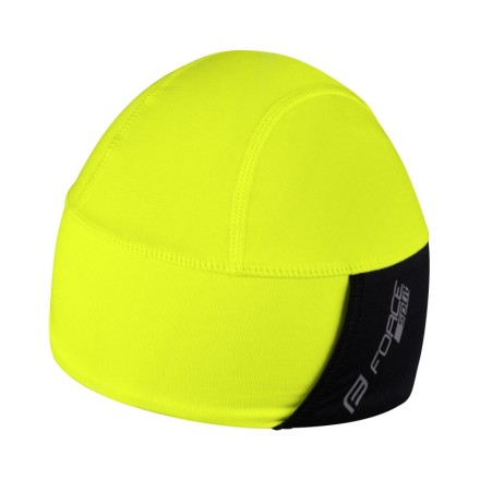 čepice pod přilbu FORCE SPLIT zateplená, fluo L-XL