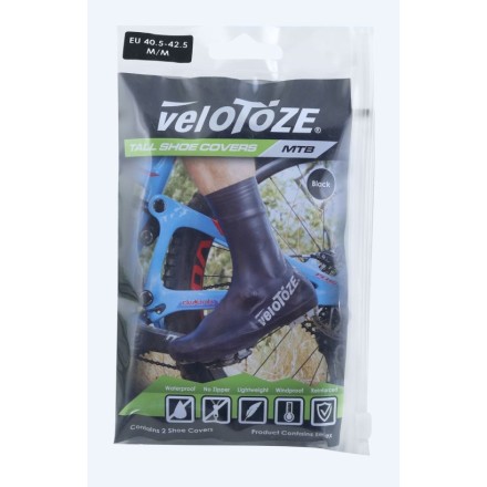 návleky treter VELOTOZE MTB latex vysoké, černé M