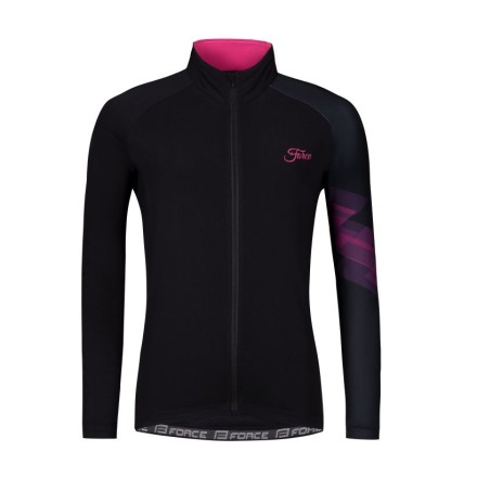 dres F RIDGE LADY dlouhý rukáv, černo-růžový XS