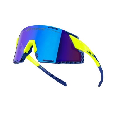 brýle FORCE GRIP fluo, modré revo sklo