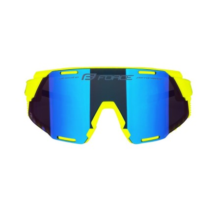 brýle FORCE GRIP fluo, modré revo sklo