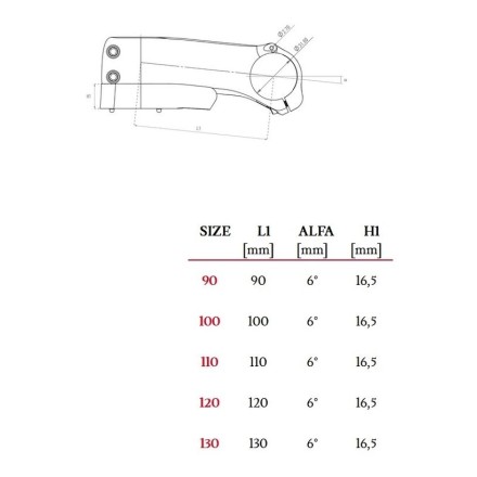 představec SWITCH STEMMA SL - 90 mm - z demontáže