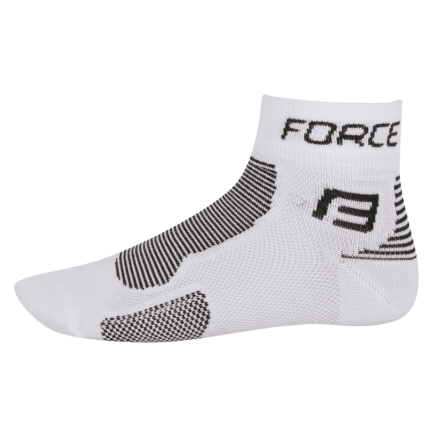 ponožky FORCE 1, bílo-cerné L - XL