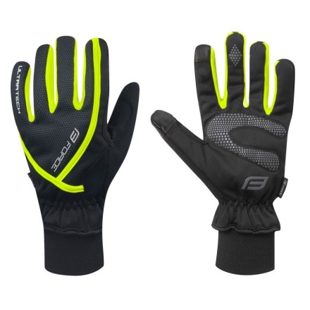 rukavice zimní FORCE ULTRA TECH, fluo L