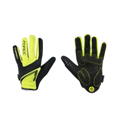 rukavice FORCE MTB TARGET letní, fluo L