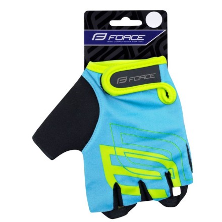 rukavice FORCE SPORT, modrá/fluo M