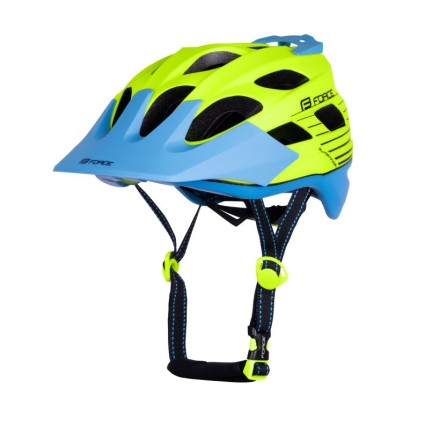 přilba FORCE RAPTOR MTB fluo-modrá L - XL