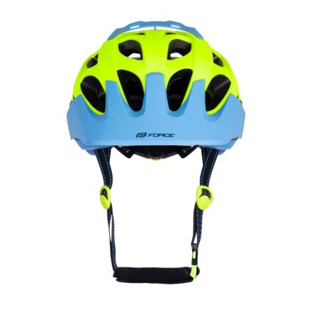 přilba FORCE RAPTOR MTB fluo-modrá L - XL