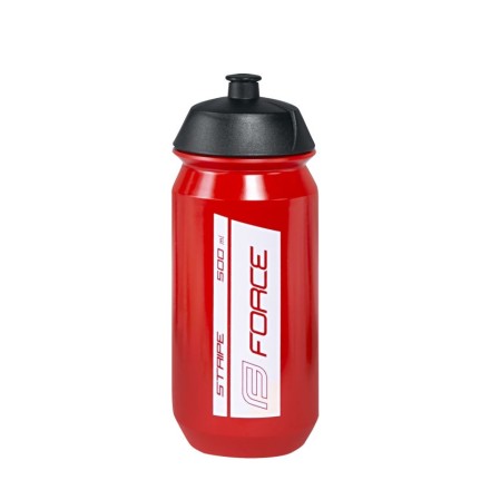 láhev FORCE STRIPE 0,5 l, cerveno-bílá