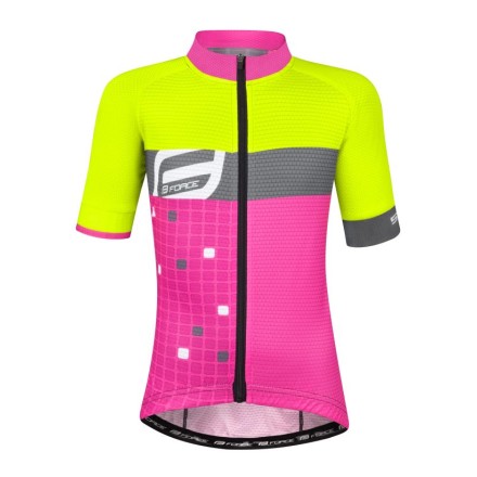 dres detský F KID SQUARE fluo-ružový, 140-153 cm