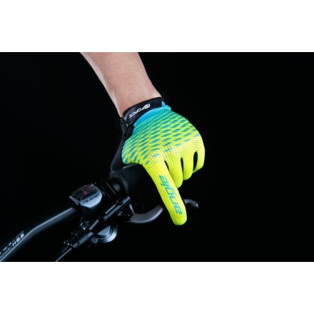 rukavice FORCE MTB ANGLE letní, fluo-modré XS