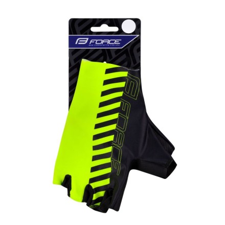 rukavice FORCE LINE bez zapínání, fluo-cerné XL