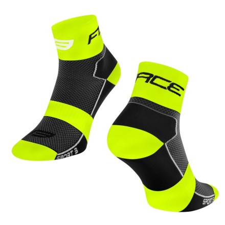 ponožky FORCE SPORT 3, cerno-fluo S-M/36-41