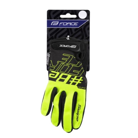 rukavice FORCE MTB SWIPE letní,cerno-fluo L