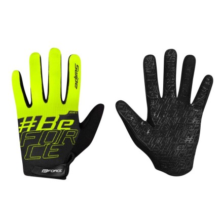 rukavice FORCE MTB SWIPE letní,černo-fluo M